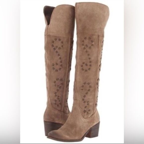 CARLOS By Carlos Santana NOBLE Boots Over The Knee Suede 8 - Picture 1 of 11